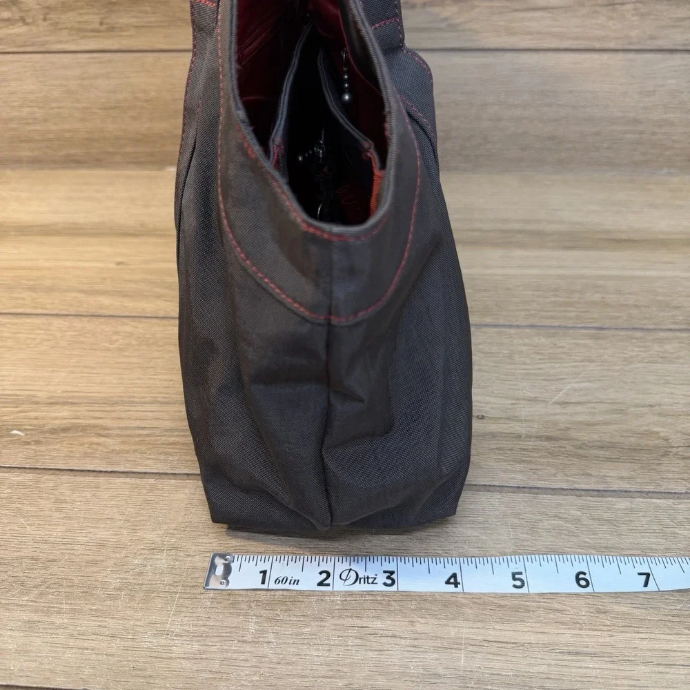 Baggallini Hampton Shoulder Bag Satchel Travel Tote Wristlet Brown Red